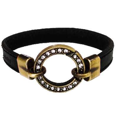 دستبند چرم وارک مدل کاملیا کد rb178