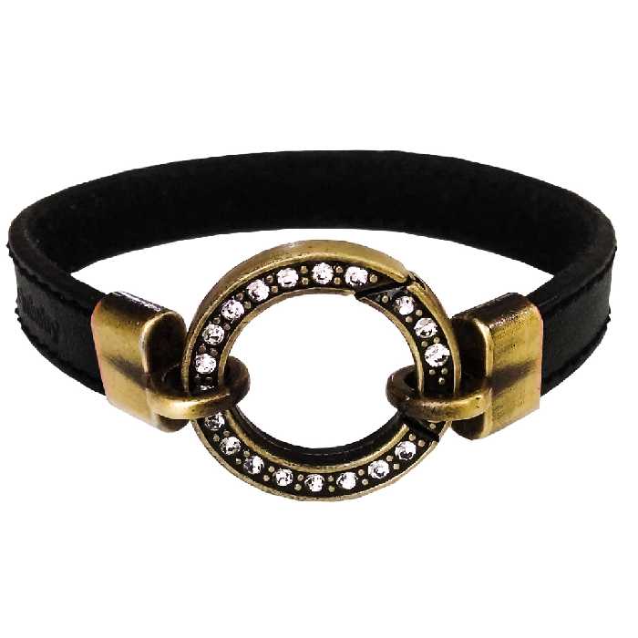 دستبند چرم وارک مدل کاملیا کد rb178