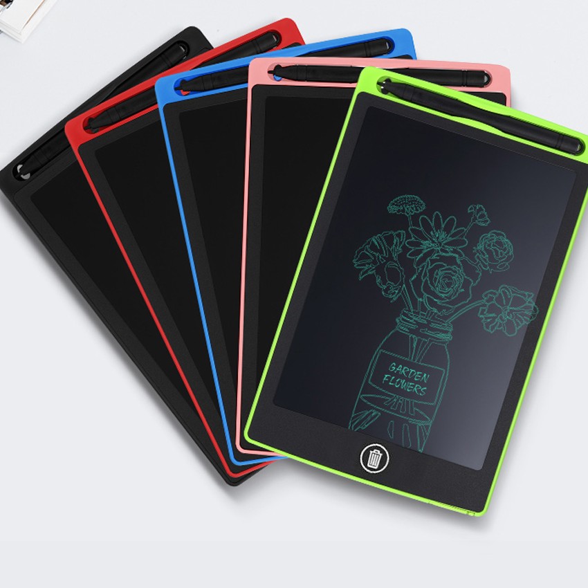 تبلت  آموزش نقاشی و حروف و اعداد به کودکان رنگ مشکی آبی سبز  و صورتی  همراه قلم حرفه ای