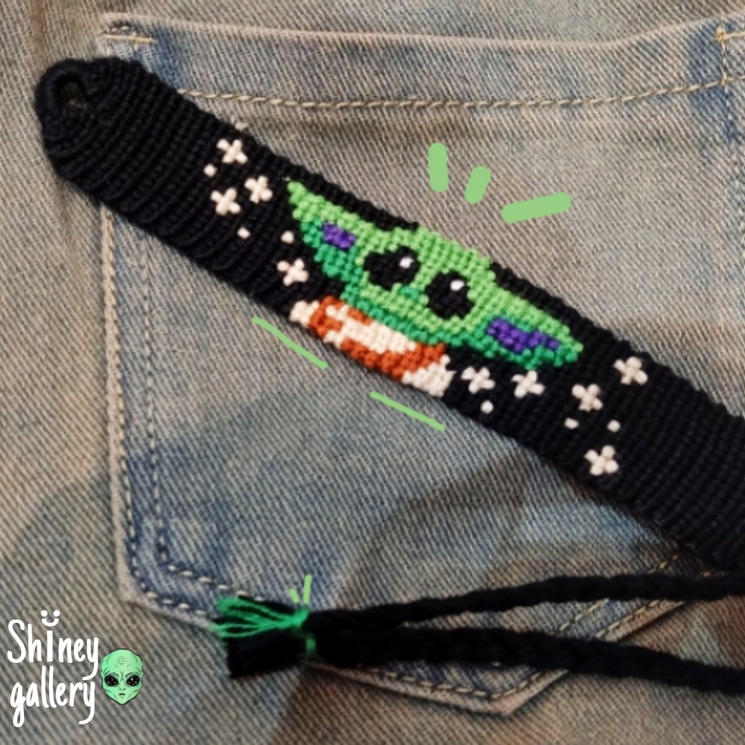 دستبند دوستی دستساز طرح آدم فضایی