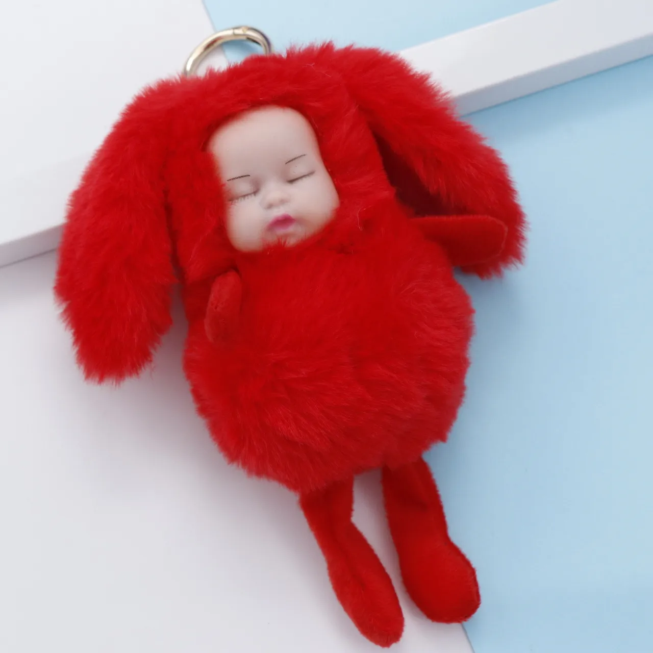 سرکلیدی خزی کودک بیبی قرمز 30115