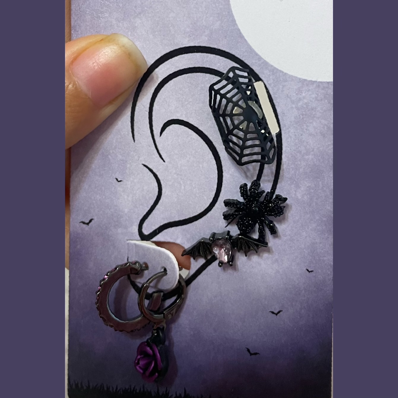پک گوشواره دارک خفاش و تارعنکبوت