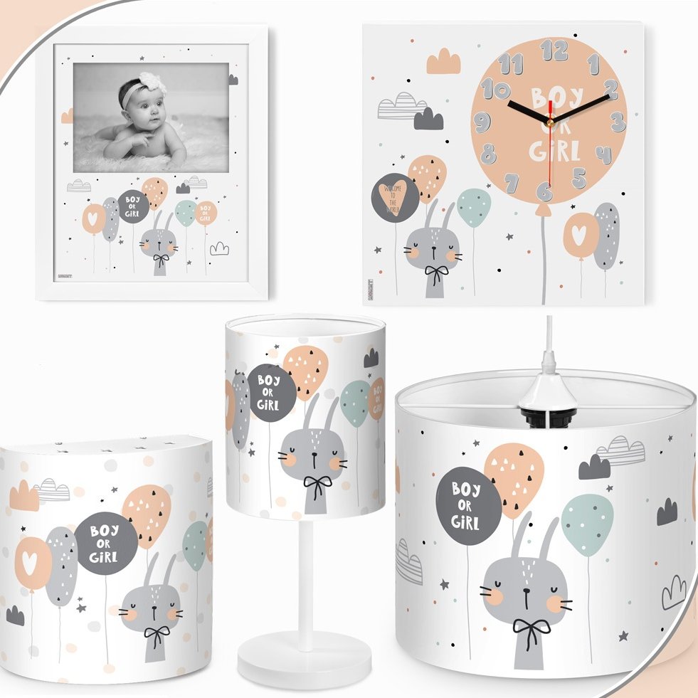 ست لوستر اتاق کودک طرح خرگوش و بادکنک کد 4763