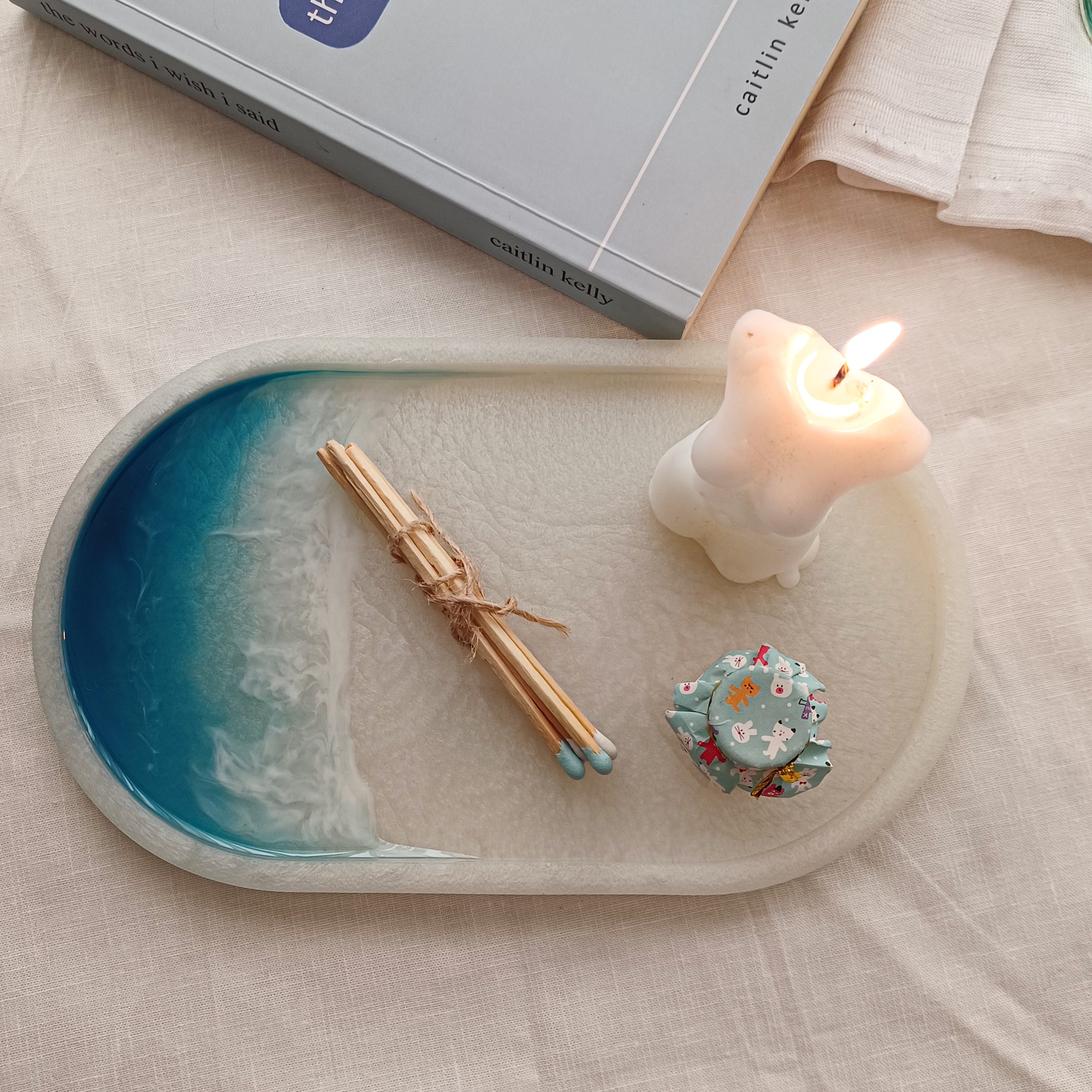 سینی و استند رزینی طرح دریا