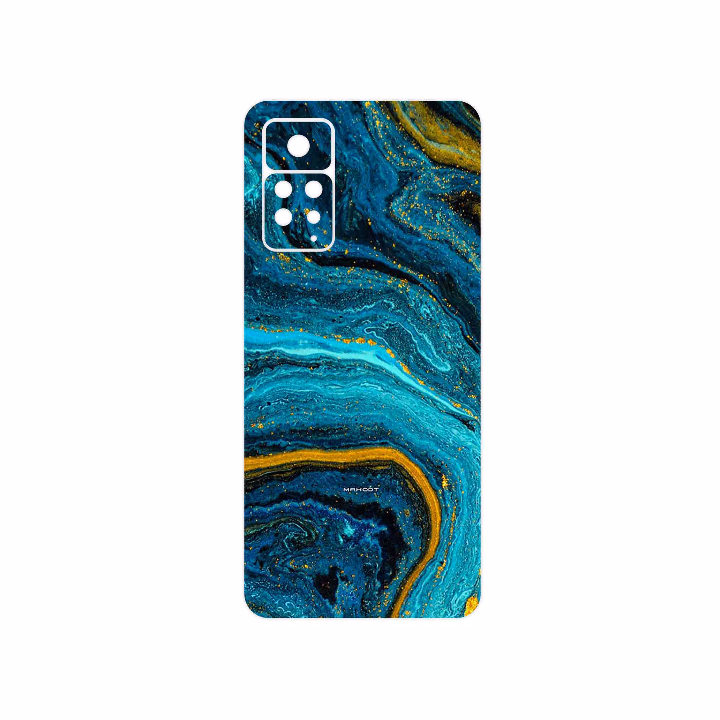 برچسب پوششی ماهوت مدل Turquoise marblewith golden streaks مناسب برای گوشی موبایل شیائومی Redmi Note 11 Pro Plus 5G (India)