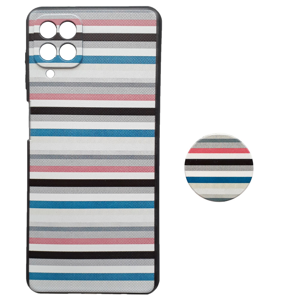 کاور کد S7487 مناسب برای گوشی موبایل سامسونگ Galaxy A22 4G به همراه پایه نگهدارنده