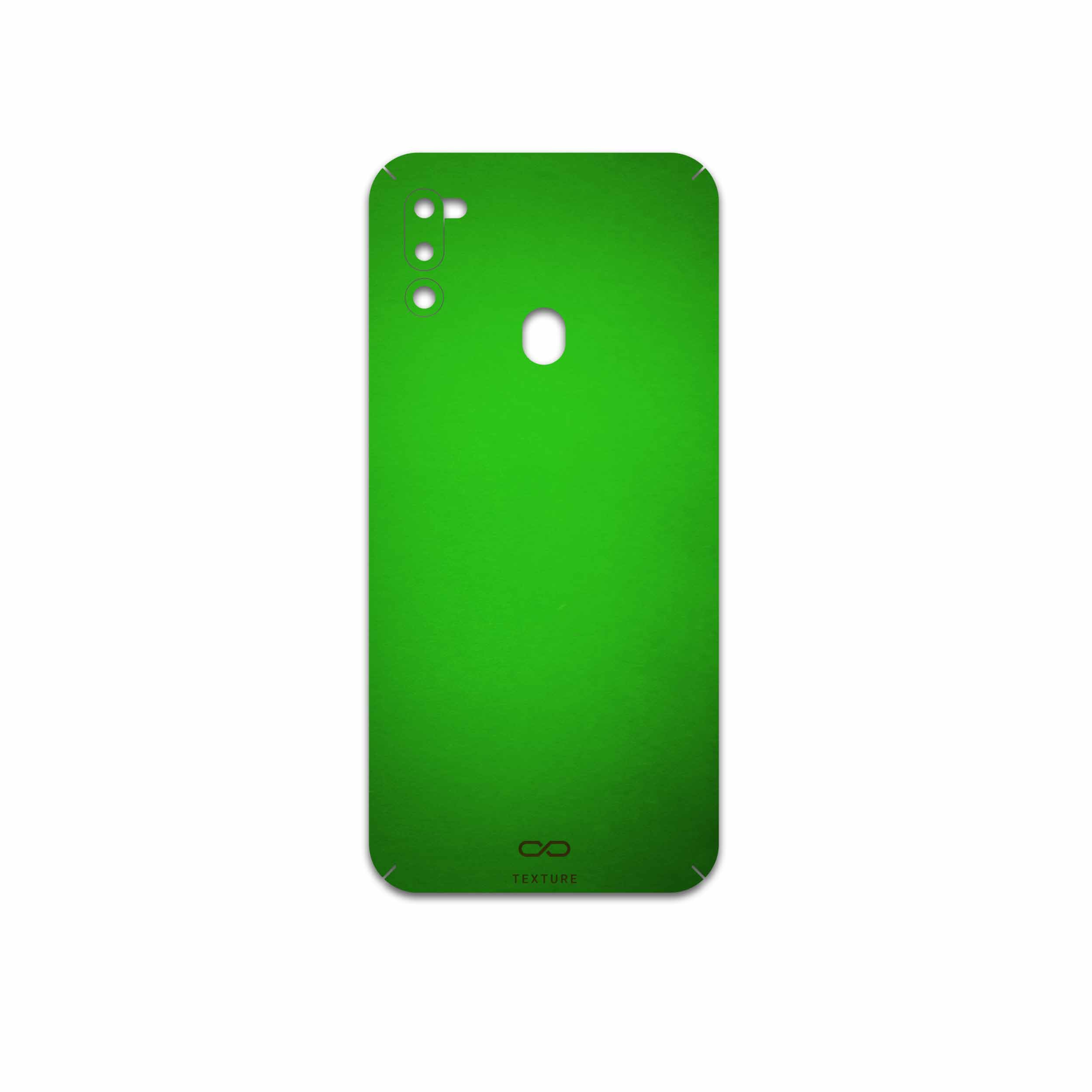 برچسب پوششی ماهوت مدل Metallic-Green مناسب برای گوشی موبایل سامسونگ Galaxy M21 (2021) Edition