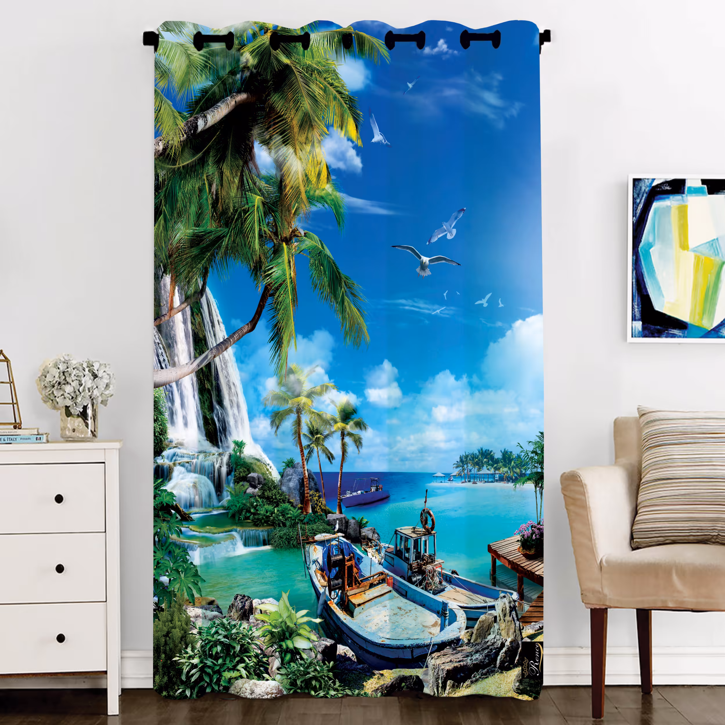 پرده رنس مدل C3-50162 سایز 290x140 سانتی متر