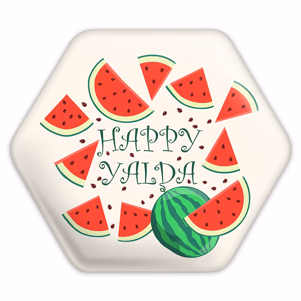 پیکسل خندالو طرح شب یلدا مدل شش ضلعی کد 3189