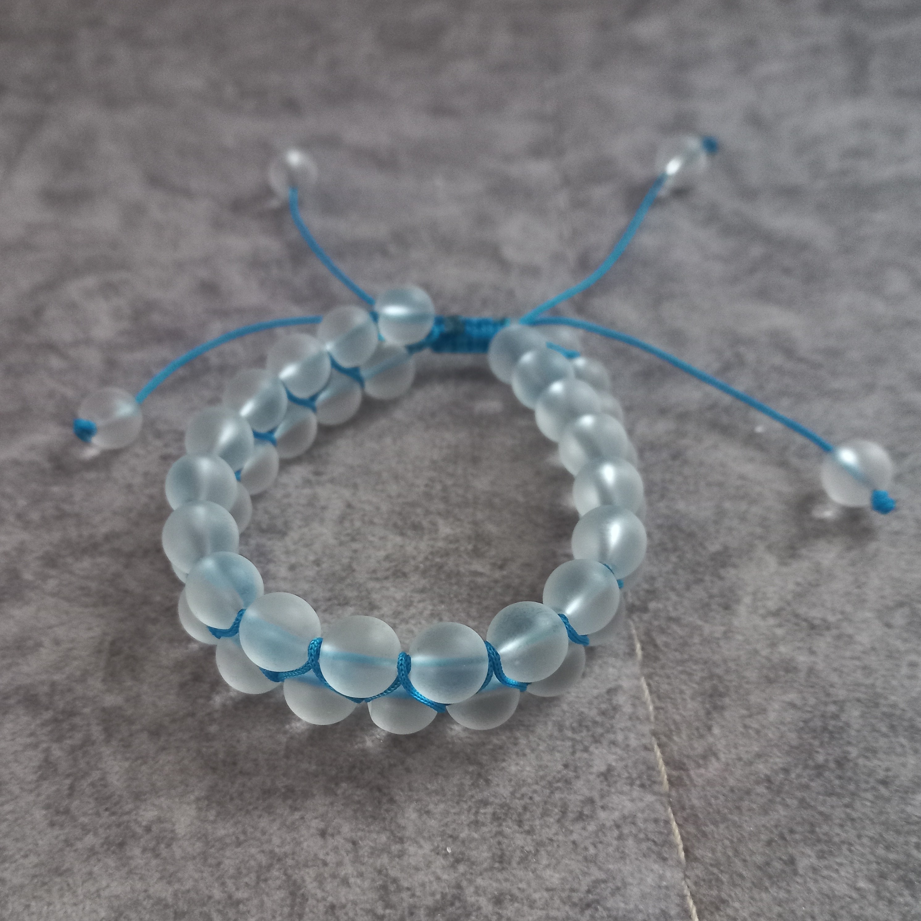 دستبند یخی مات، بافت کشویی ، دو لایه