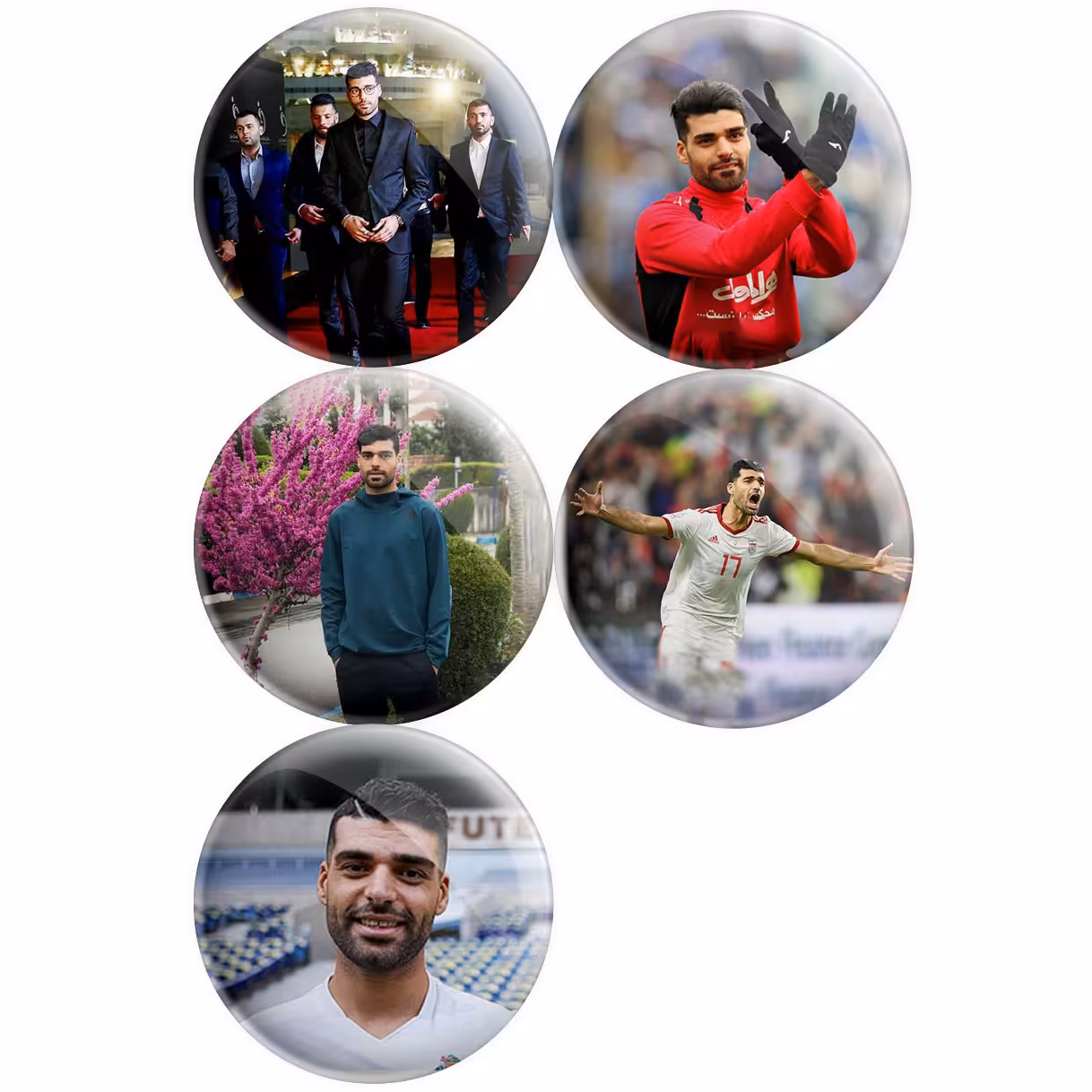 پیکسل پرمانه طرح مهدی طارمی کد pmg5.12392 مجموعه 5 عددی