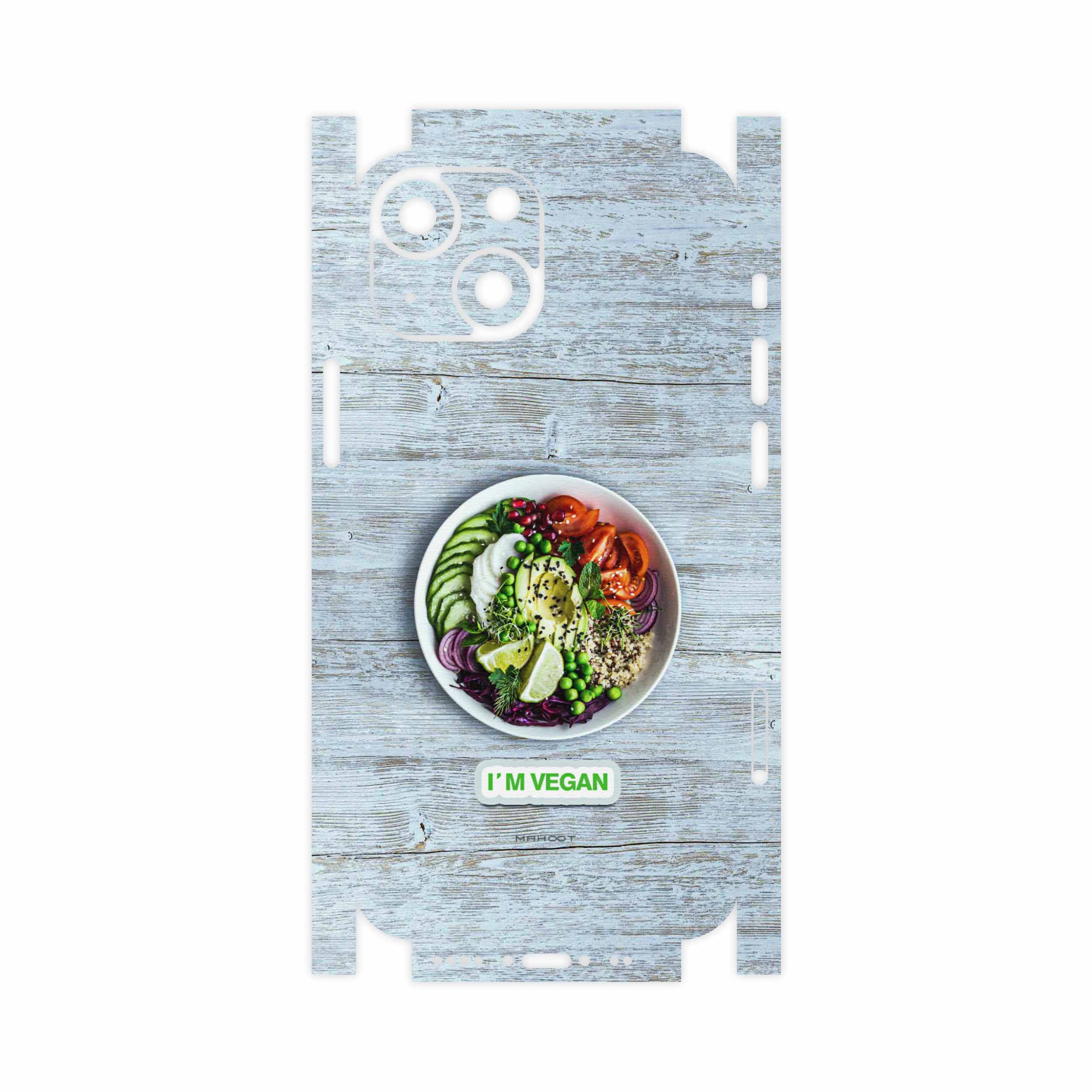 برچسب پوششی ماهوت مدل I m-vegan-FullSkin مناسب برای گوشی موبایل اپل iPhone 13 Mini