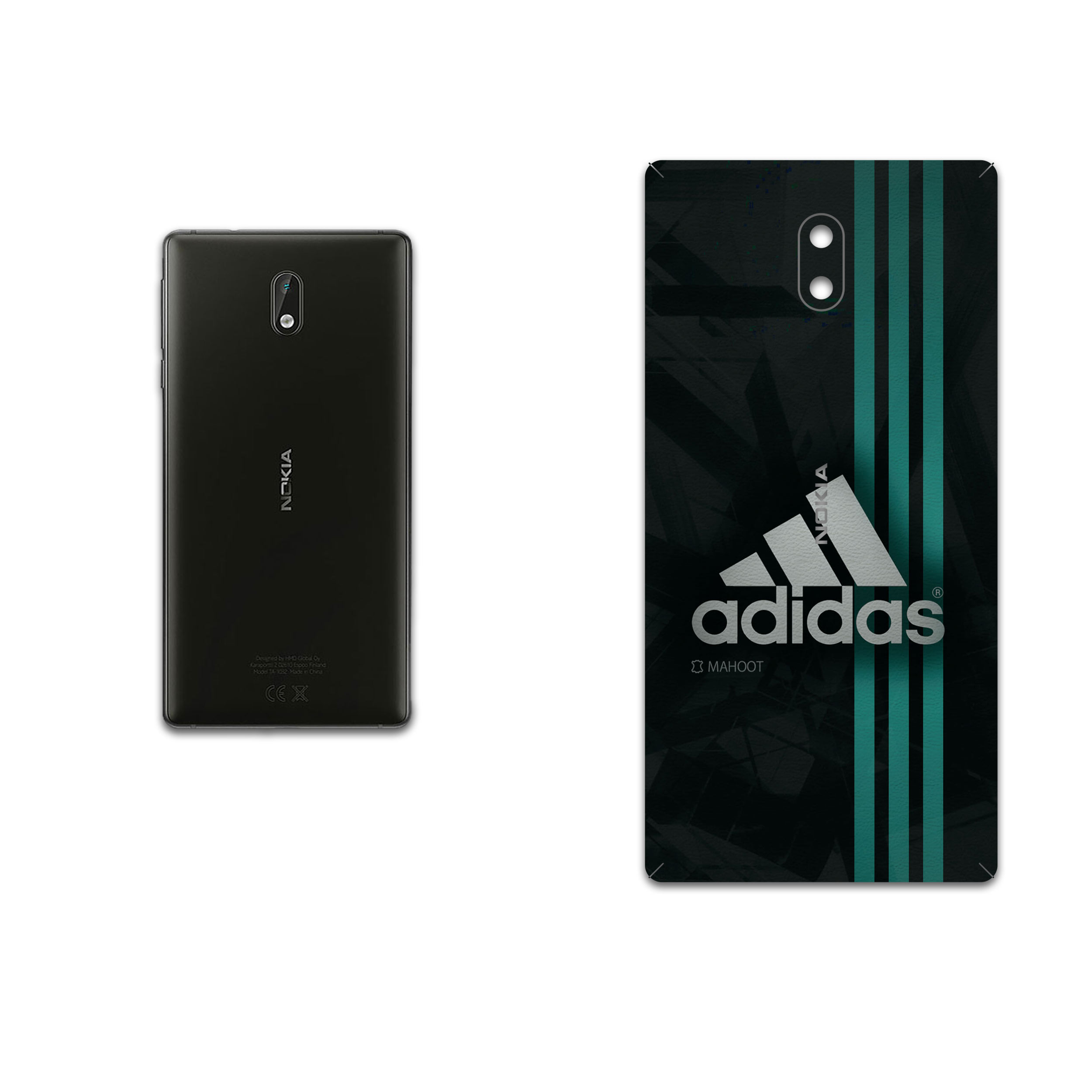 برچسب پوششی ماهوت مدل adidas-Logo مناسب برای گوشی موبایل نوکیا 3