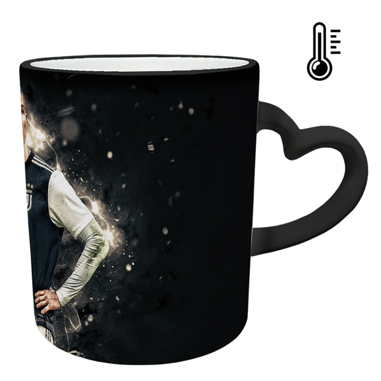 ماگ حرارتی مدل دسته قلبی اکلیلی طرح رونالدو کد 161