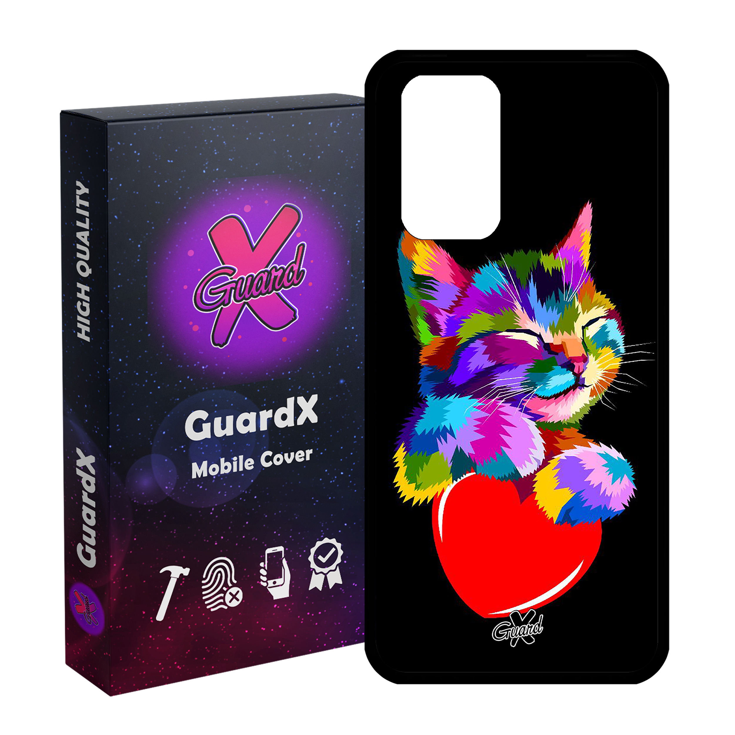 کاور گارد ایکس طرح گربه مدل Glass10269 مناسب برای گوشی موبایل شیائومی Redmi Note 10 Pro / Note 10 Pro Max