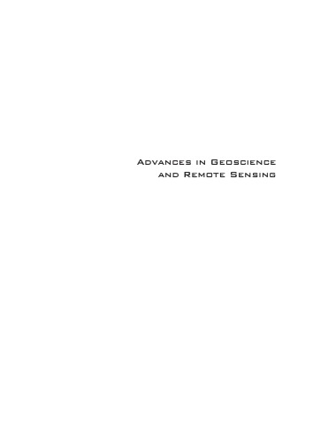 خرید و دانلود نسخه کامل کتاب Advances in Geoscience and Remote Sensing