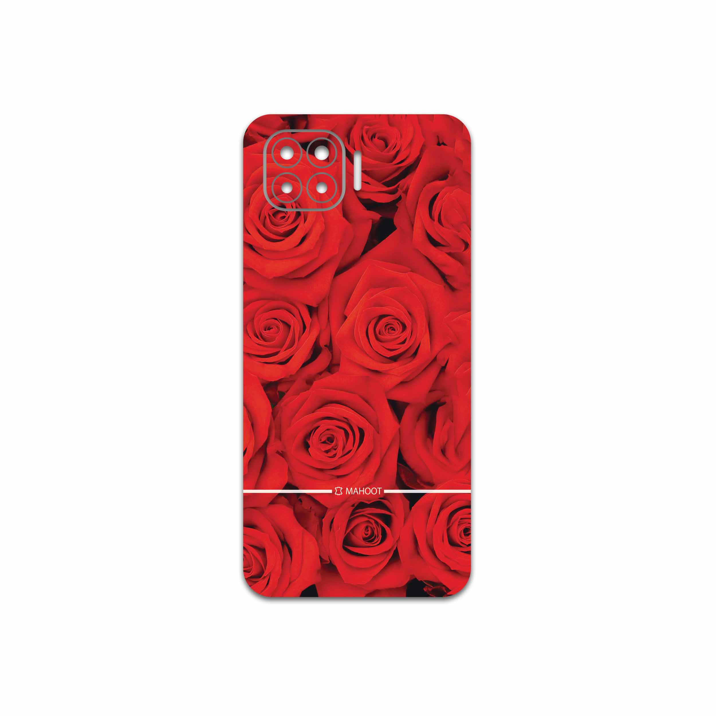 برچسب پوششی ماهوت مدل Red-Flower مناسب برای گوشی موبایل اپو A93
