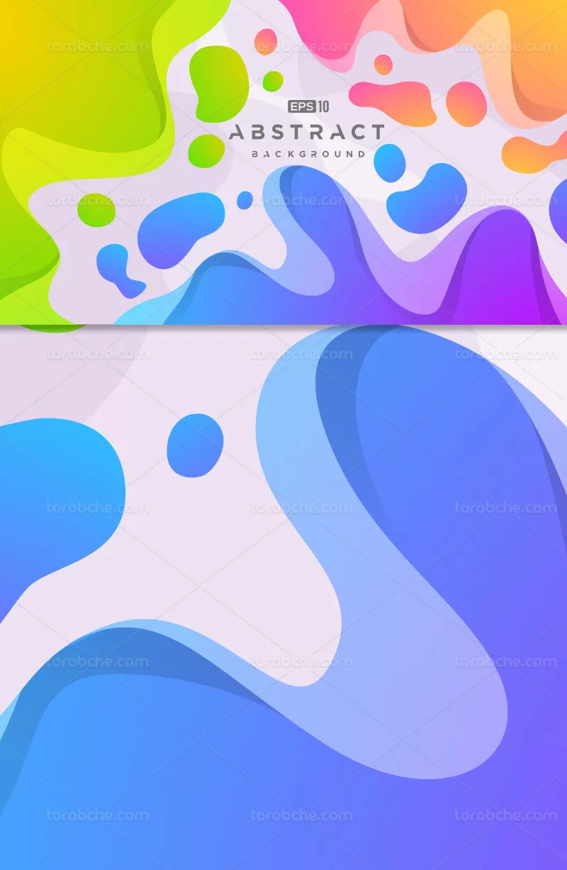 وکتور زمینه رنگی انتزاعی | گرافیک با طعم تربچه