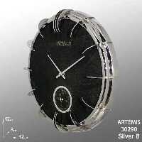 ساعت دیواری آرتمیس کد 30290 Silver Black نقره ای مشکی
