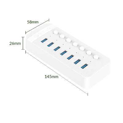 هاب 7 پورت USB 3.0 اوریکو مدل CT2U3-7AB