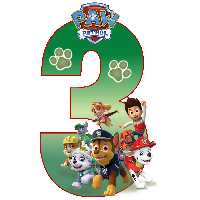 استند رومیزی تولد طرح عدد 3 مدل سگهای نگهبان کد 01