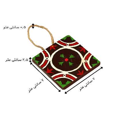 آویز سفالی طرح دایره کد S3003