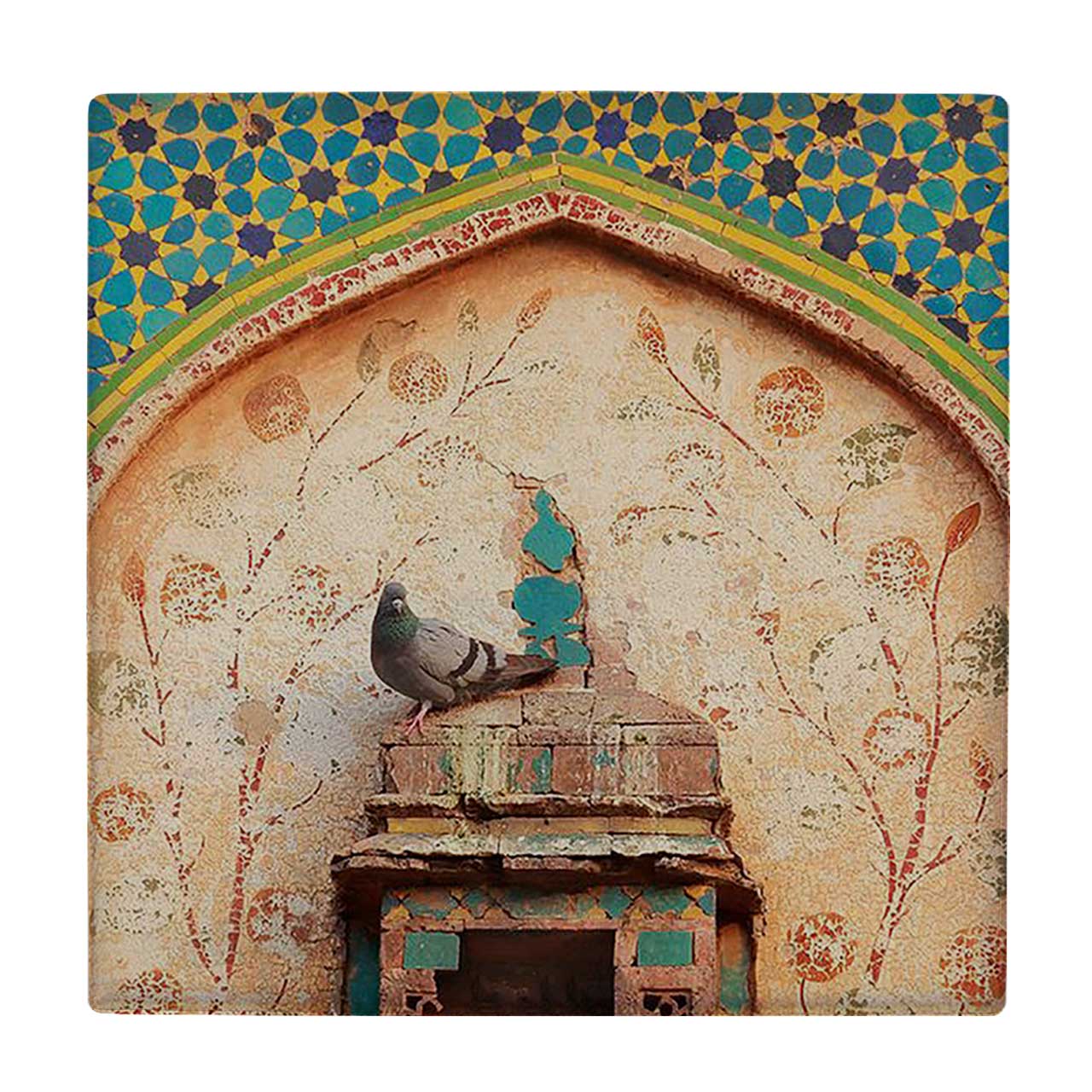  زیر لیوانی  طرح کبوتر و کبوترخانه کد    5767988_4017
