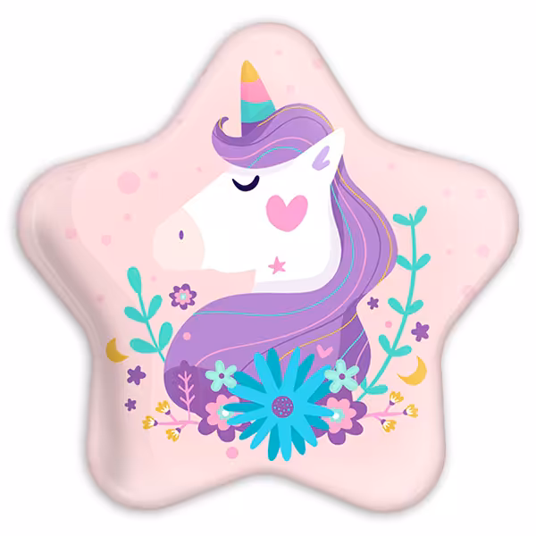 پیکسل خندالو طرح اسب تک شاخ یونیکورن مدل ستاره ای کد 1117