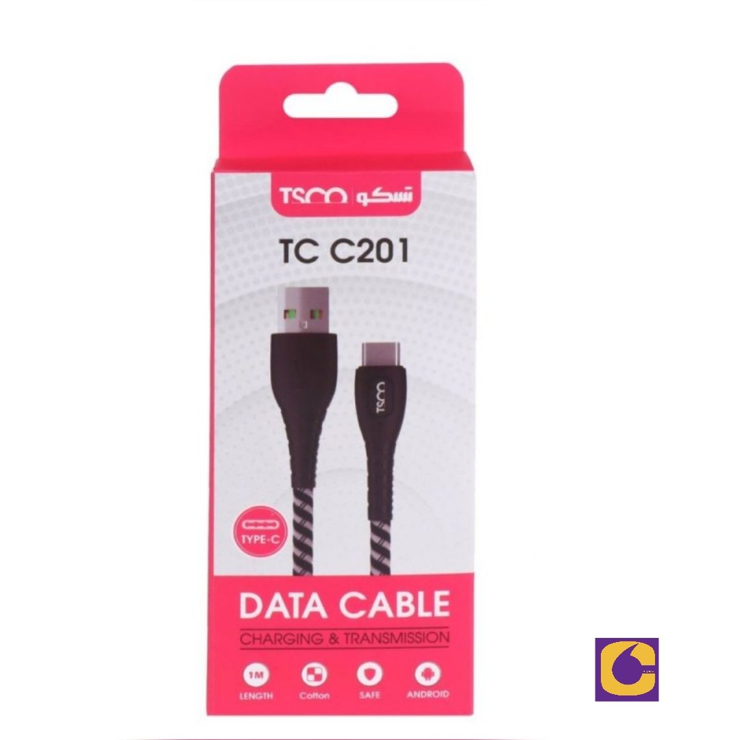 کابل شارژ  تایپ سی Type C  تسکو مدل  TC-C201  ( 1 متر )