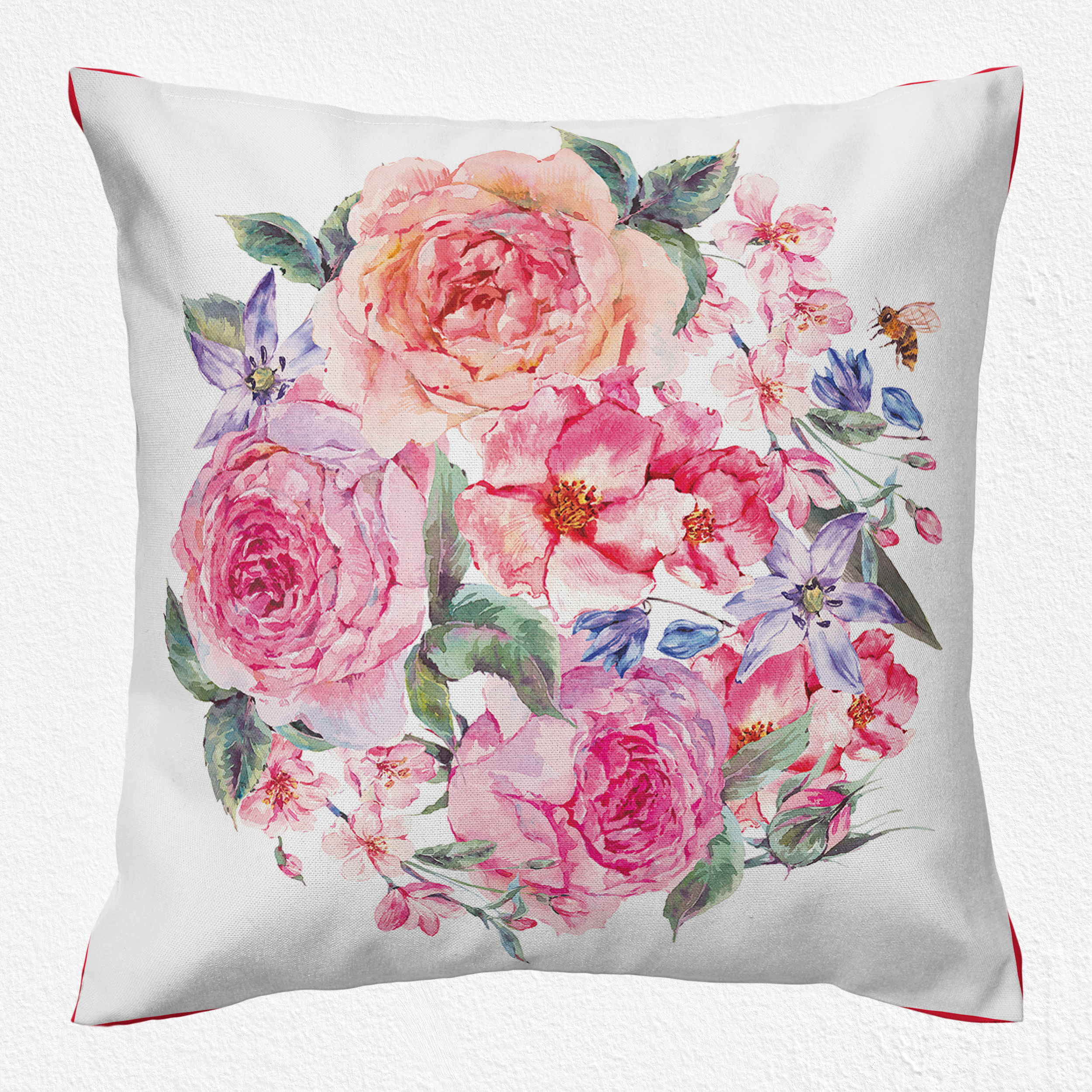 کاور کوسن مدل گل دورو طرح دار کد 9952