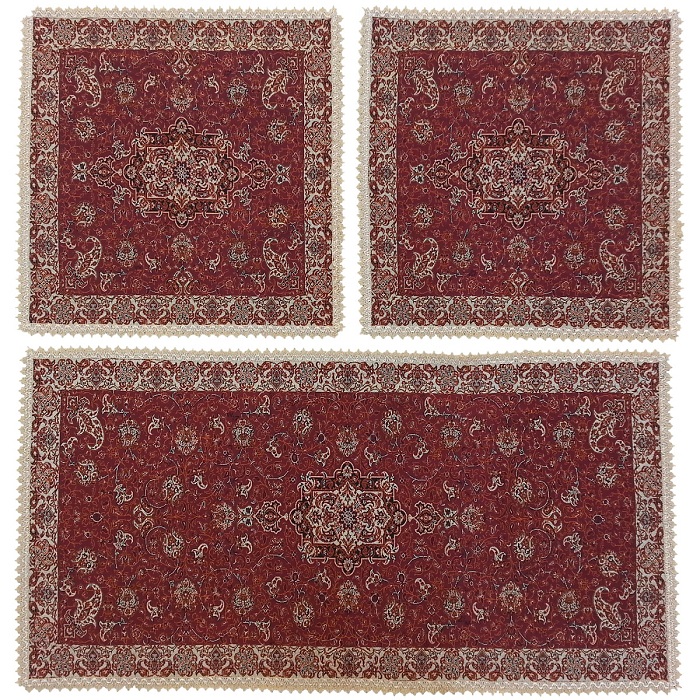 ست 3 تکه رومیزی ترمه کد SET17