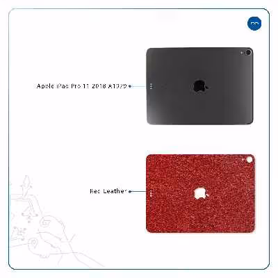 برچسب پوششی ماهوت مدل Red-Leather مناسب برای تبلت اپل iPad Pro 11 2018 A1979