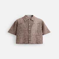 پیراهن آستین کوتاه مردانه زارا EMBROIDERED TEXTURED SHIRT | تهران زارا TehranZara