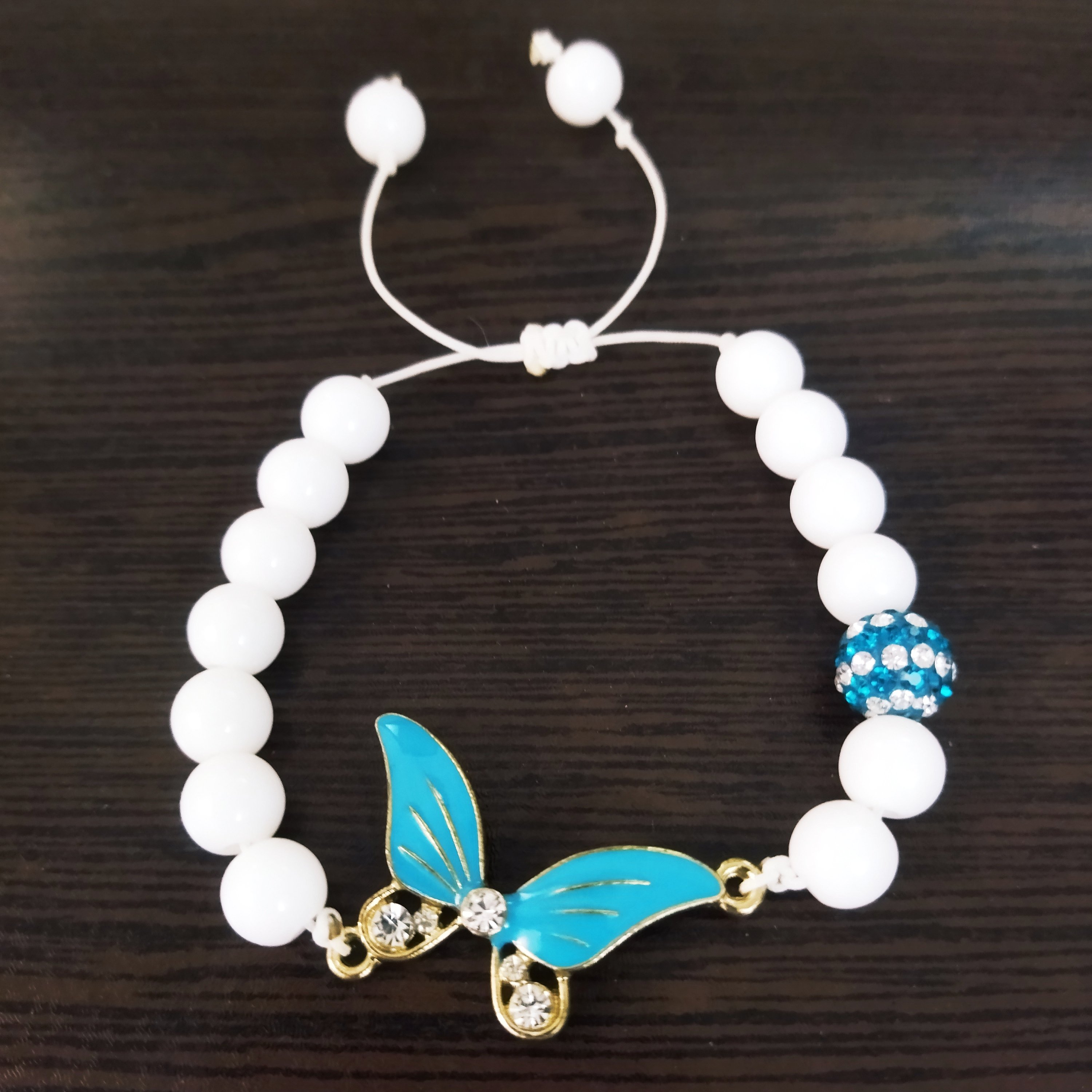 دستبند پروانه فیروزه ای
