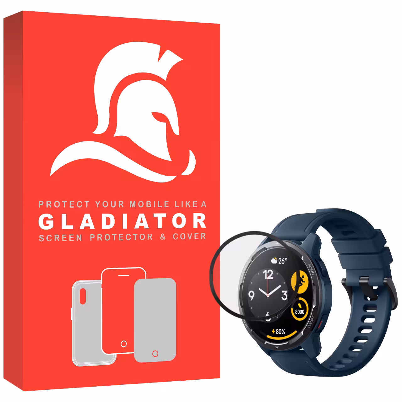 محافظ صفحه نمایش گلادیاتور مدل GWP1000 مناسب برای ساعت هوشمند شیائومی S1 Active