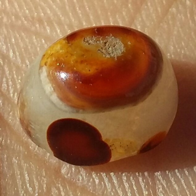 نگین عقیق باباقوری چند چشم موکول دار رحمانی قوی معدنی محشر 100درصد طبیعی 9243