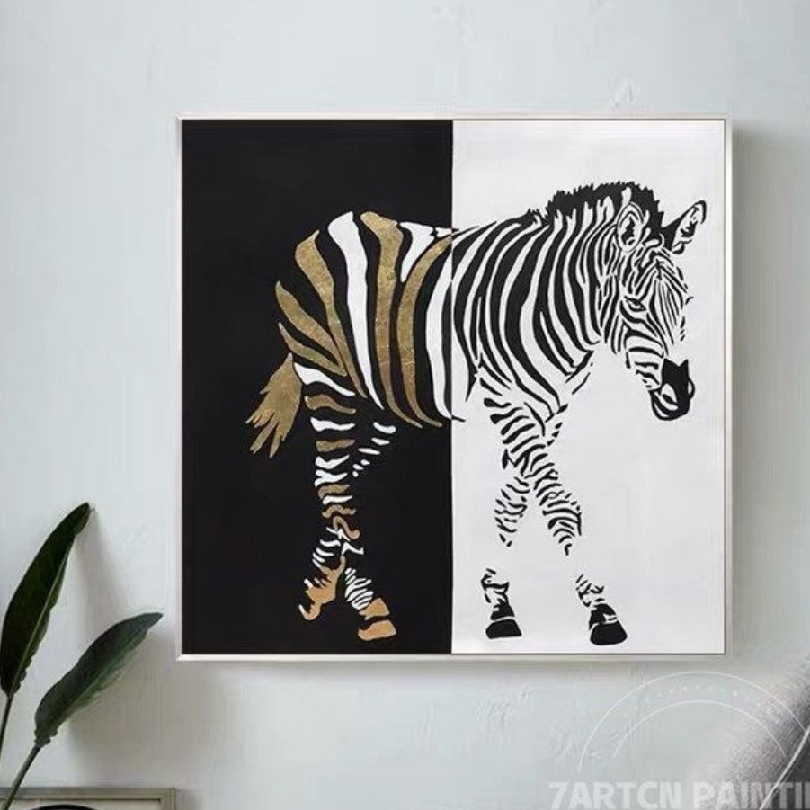 تابلو دکوری زبرا سایز 70 سانت