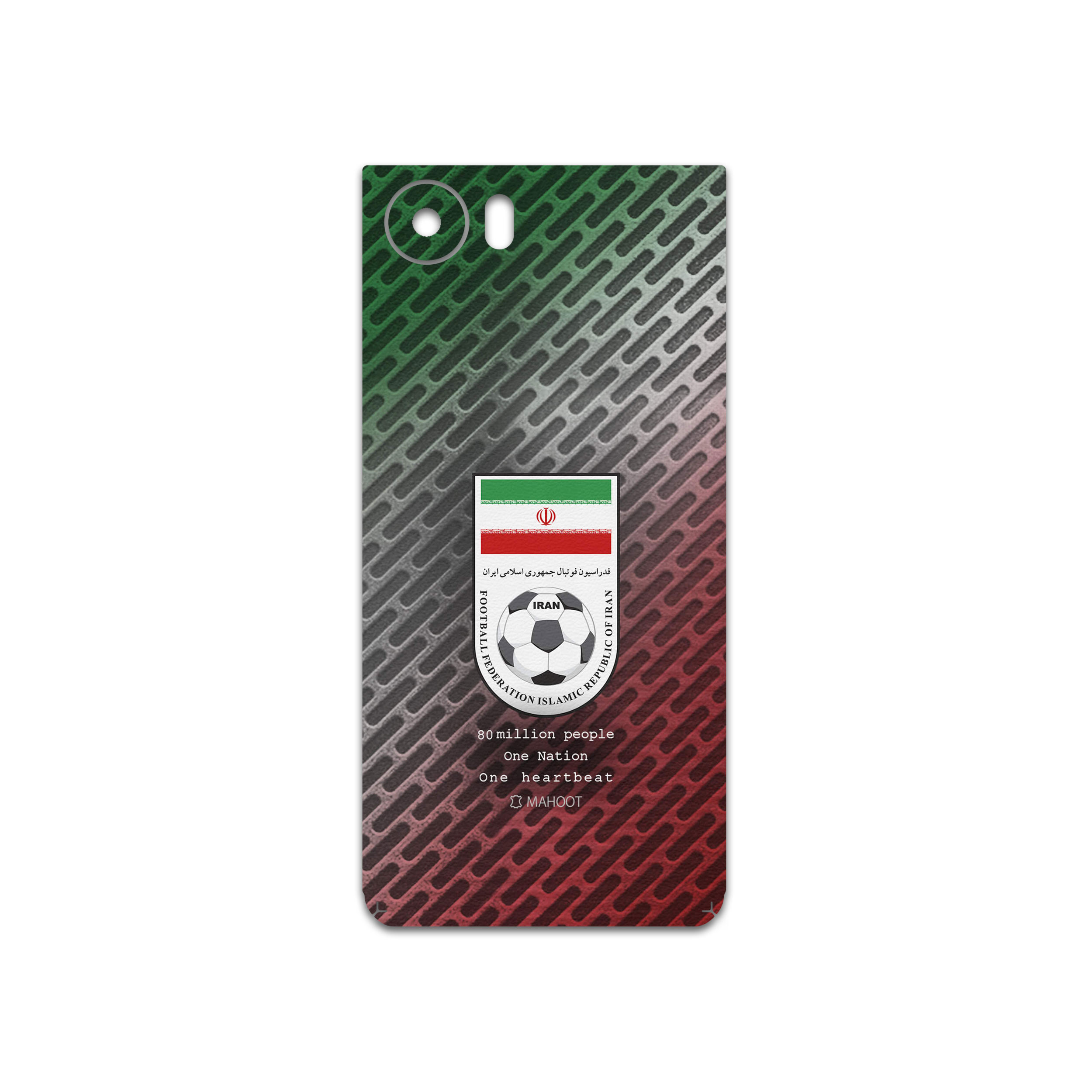 برچسب پوششی ماهوت مدل Iran-National-Football-Team مناسب برای گوشی موبایل بلک بری Keyone-DTEK70
