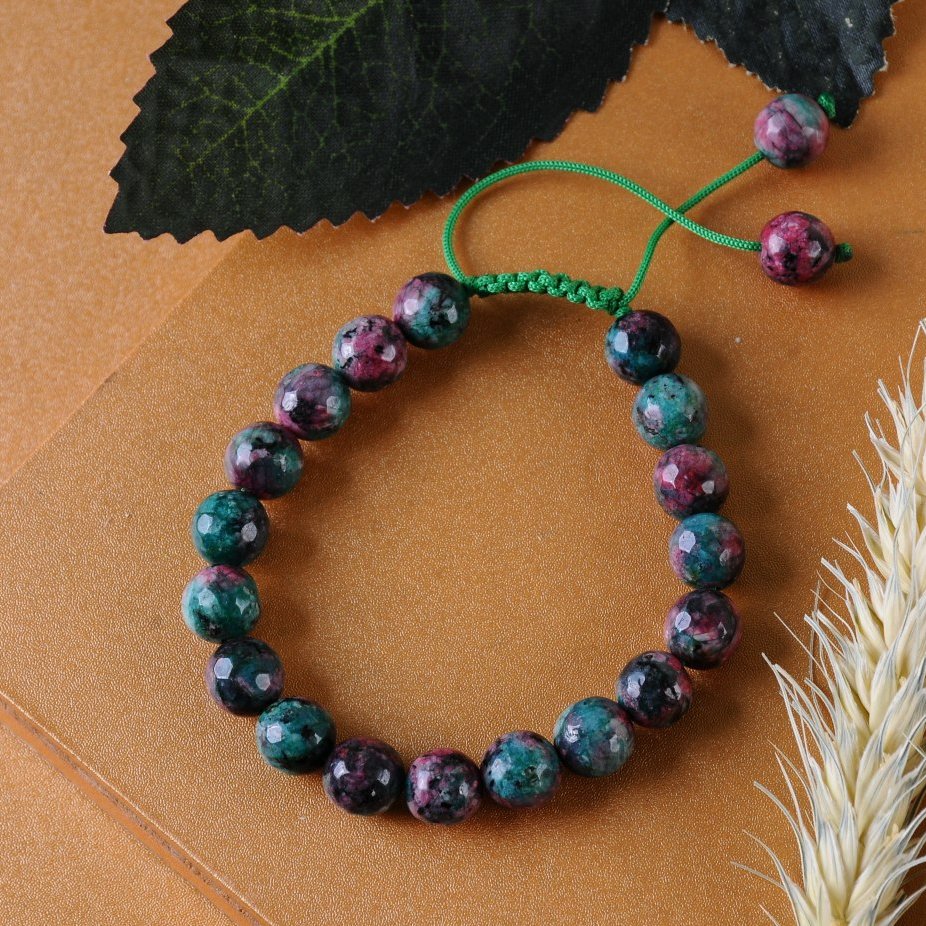 دستبند روبی زئوسیت تراش
 کد : D.76