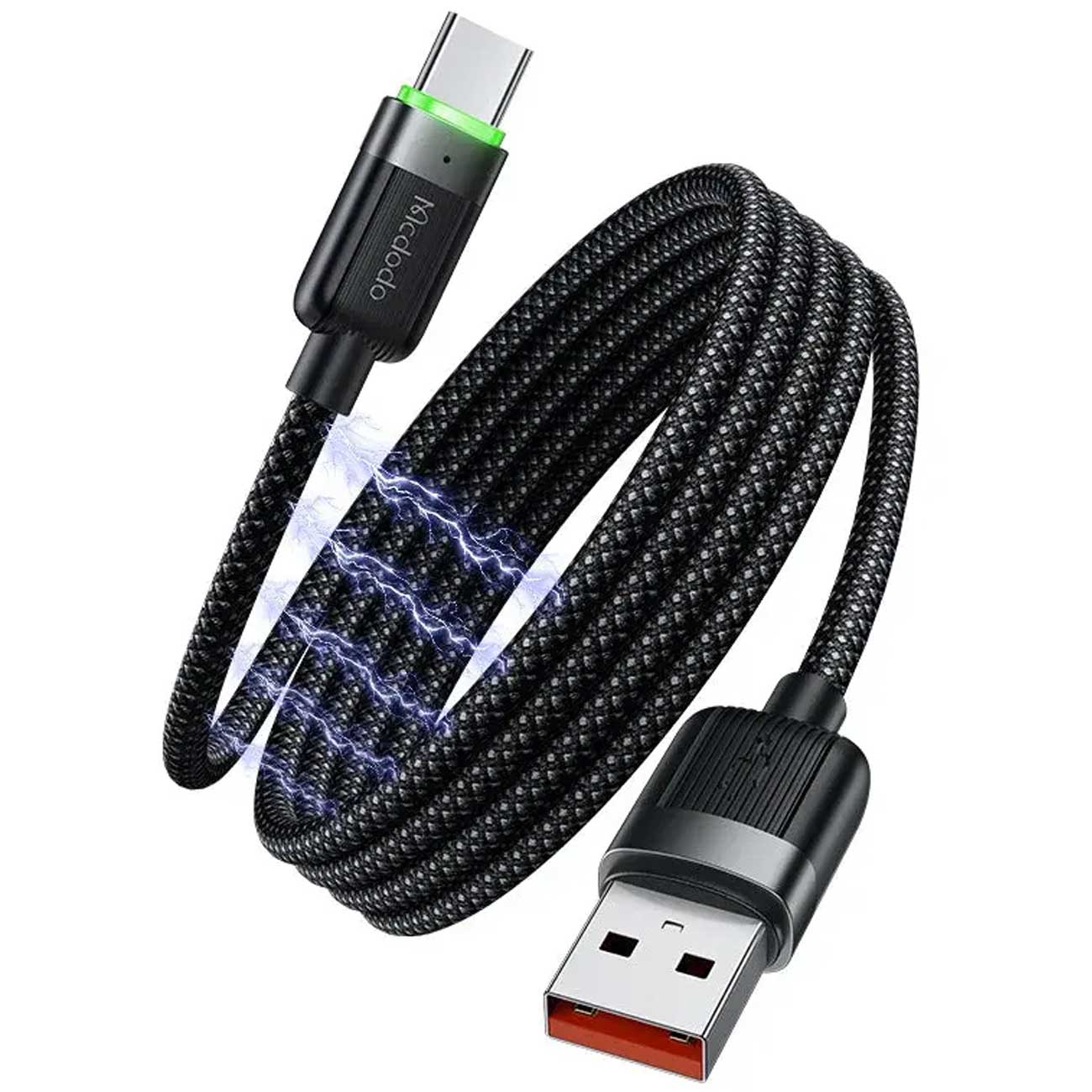 کابل سوپر فست شارژ یو اس بی 4.0 به تایپ سی 6 آمپر 100 وات 1.2 متری مک دودو CA-565