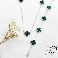 نیمست ونکلیف سبز نقره 925 عیار کد 17837