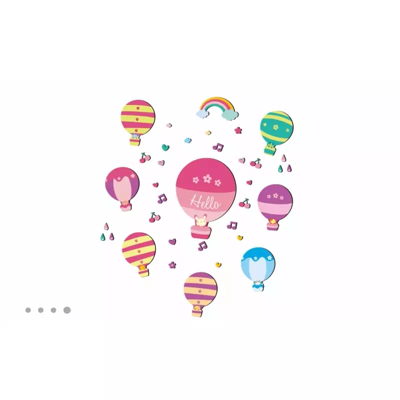 استیکرچوبی بالن رنگارنگ