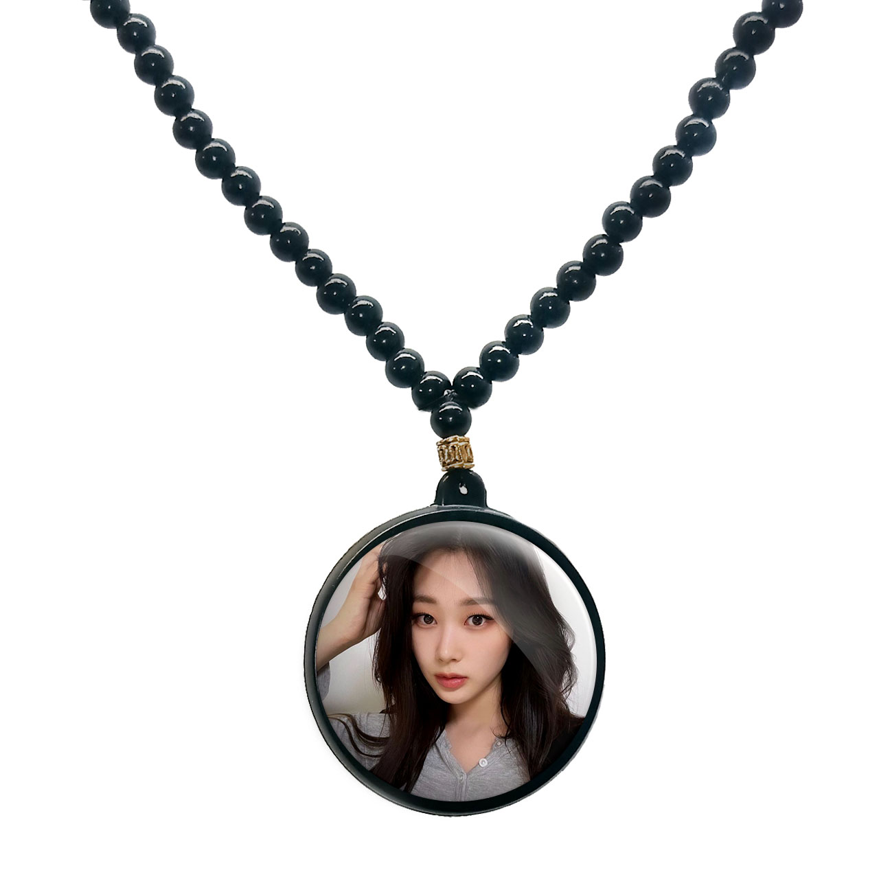 گردنبند پرمانه طرح aespa کد pmd.18648 مدل دو طرفه