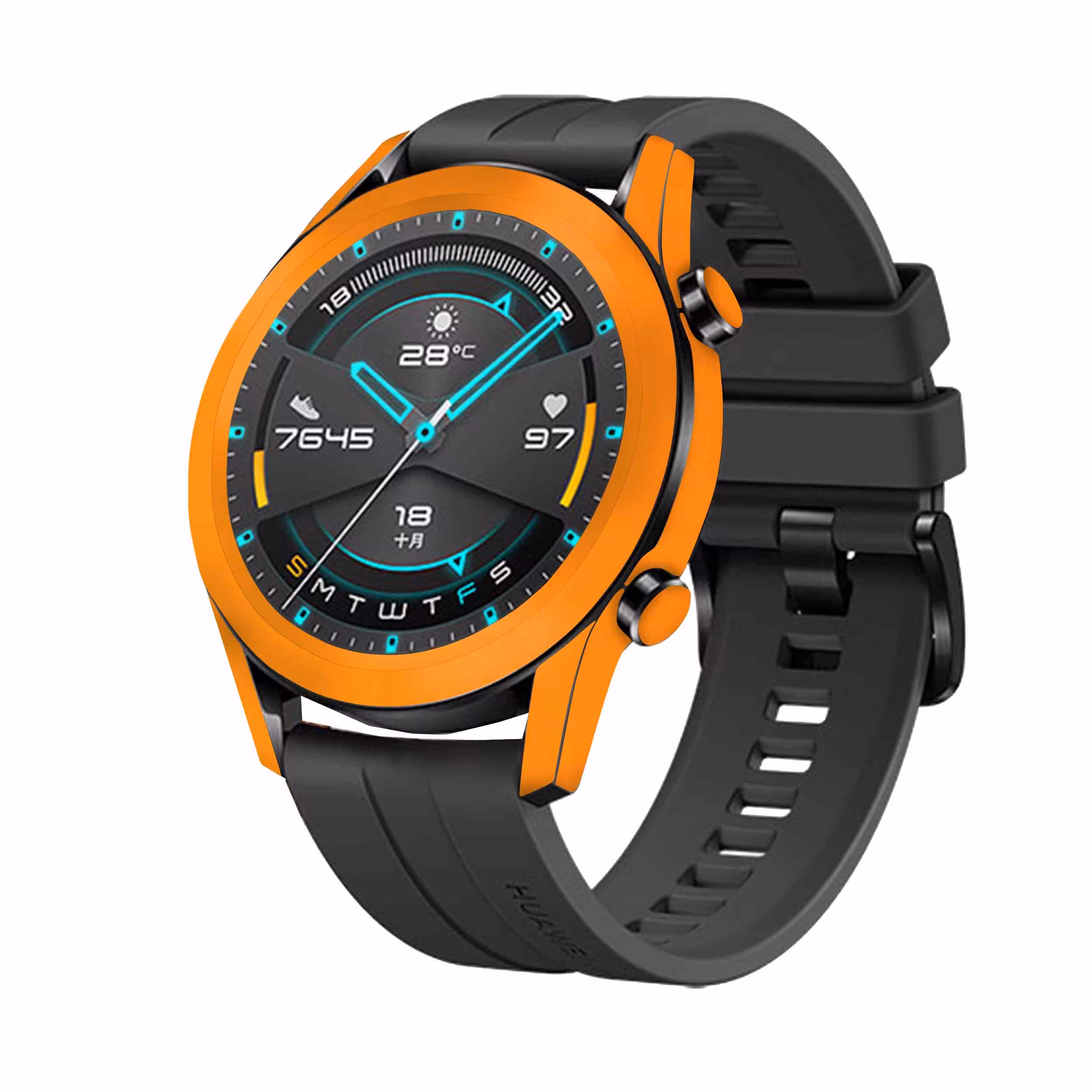 برچسب ماهوت طرح Matte-Orange مناسب برای ساعت هوشمند هوآوی Watch GT2