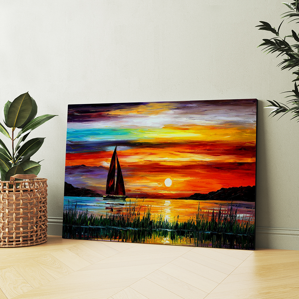 تابلو شاسی مدل غروب رنگارنگ کد S060008