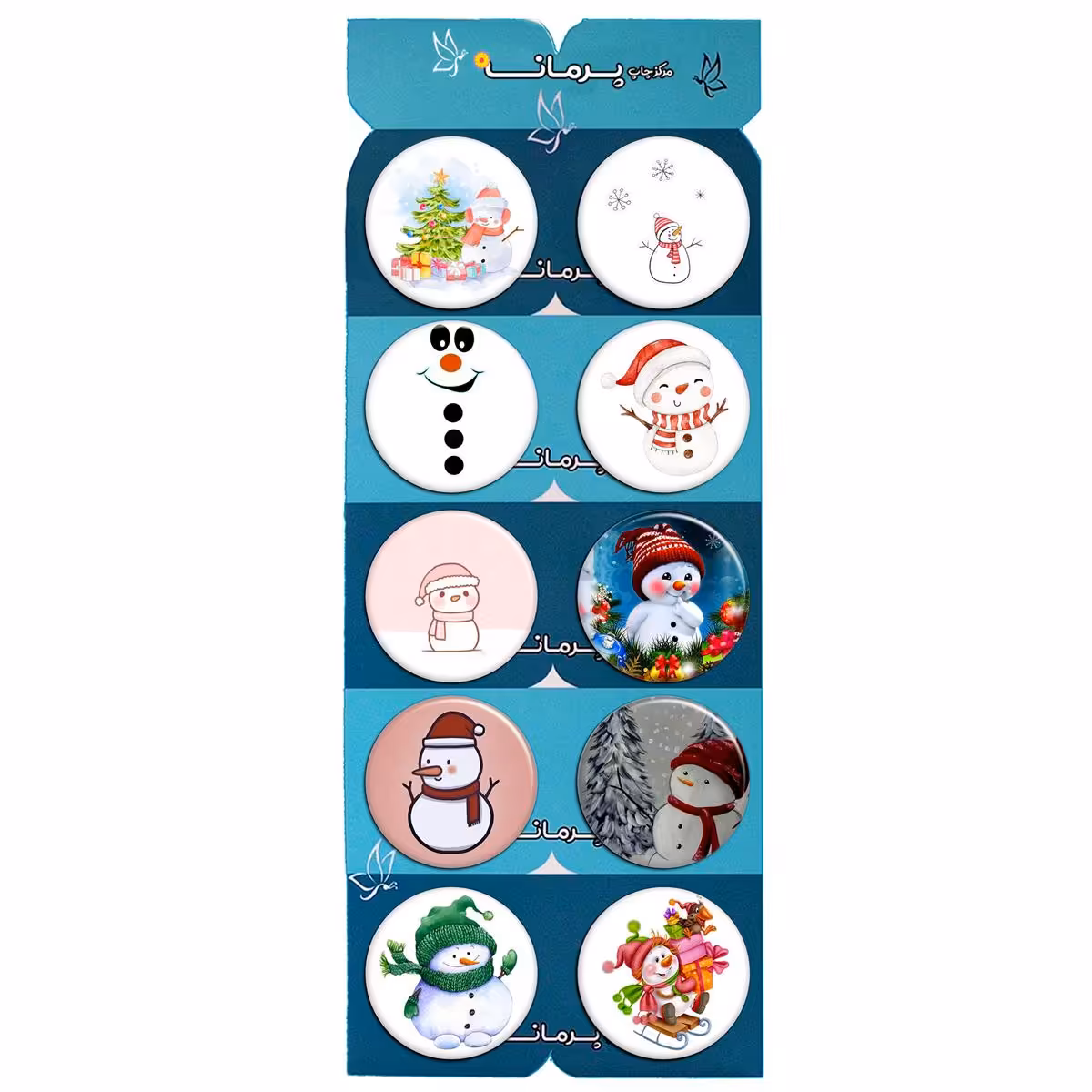 پیکسل پرمانه طرح snowman کد pmg.5652 مجموعه 10 عددی