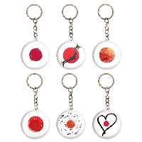 جاکلیدی خندالو مدل پرچم ژاپن کد 1221B مجموعه 6 عددی