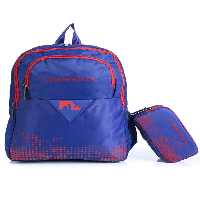 کیف مدرسه قرمز مردانه و زنانه نگهدارنده قلم کوله پشتی 20316 Navy Blue Red را تنظیم کرد Lumberjack