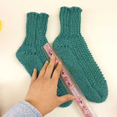 جوراب ساق کوتاه بافتنی کد 12