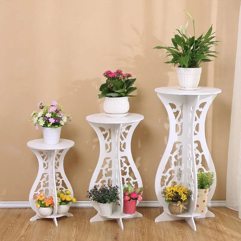 پایه گل و گلدان سه سایز طرح گرد